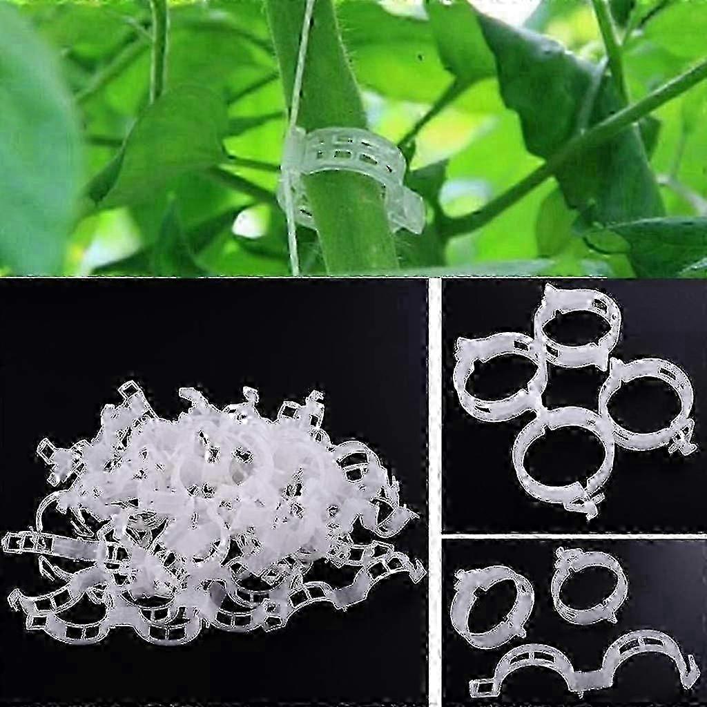 100-Pack Plastic Plant Support Clips for Garden