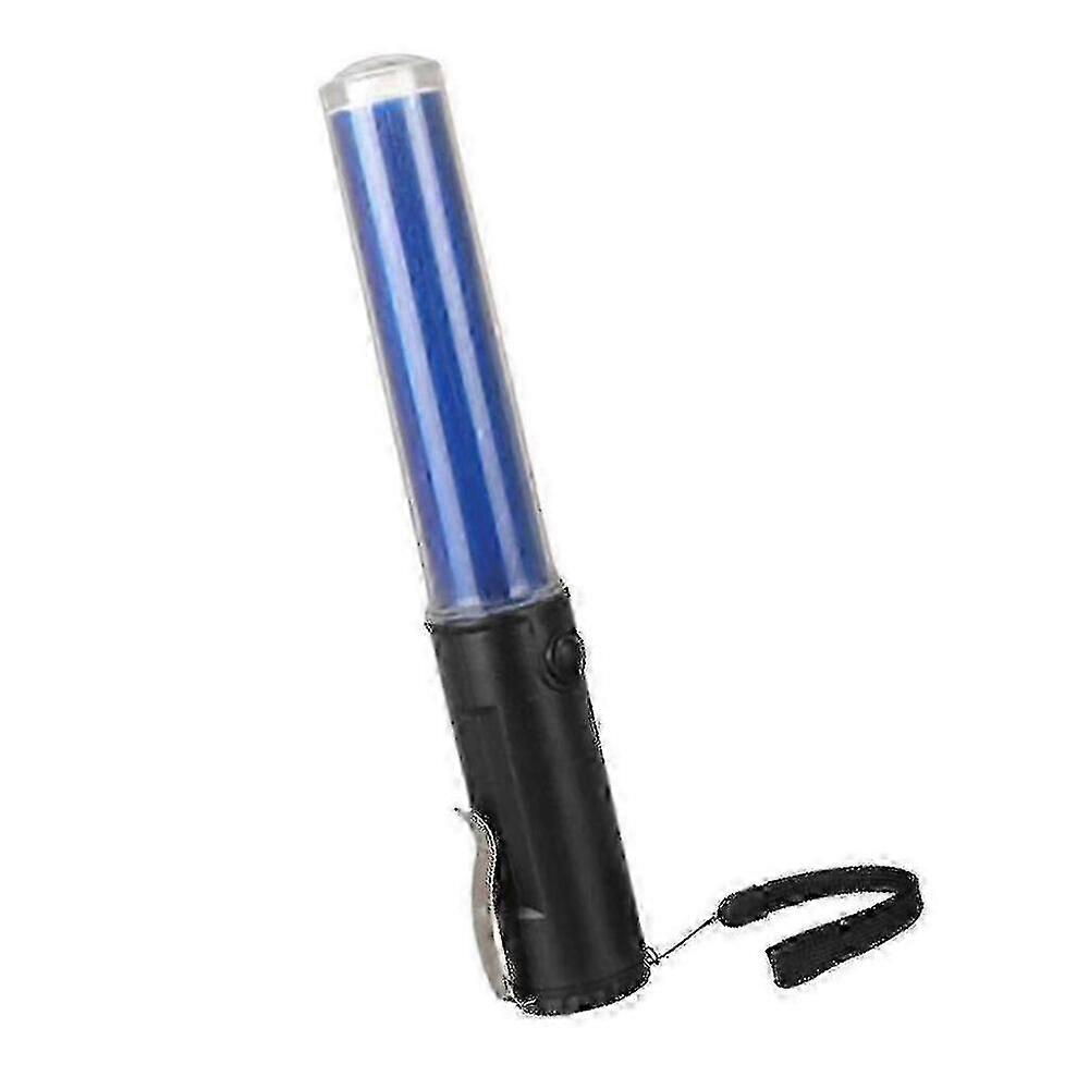 26cm 4 Mode Traffic Baton Light Stick Led Warning Torch Flashlight Blue
