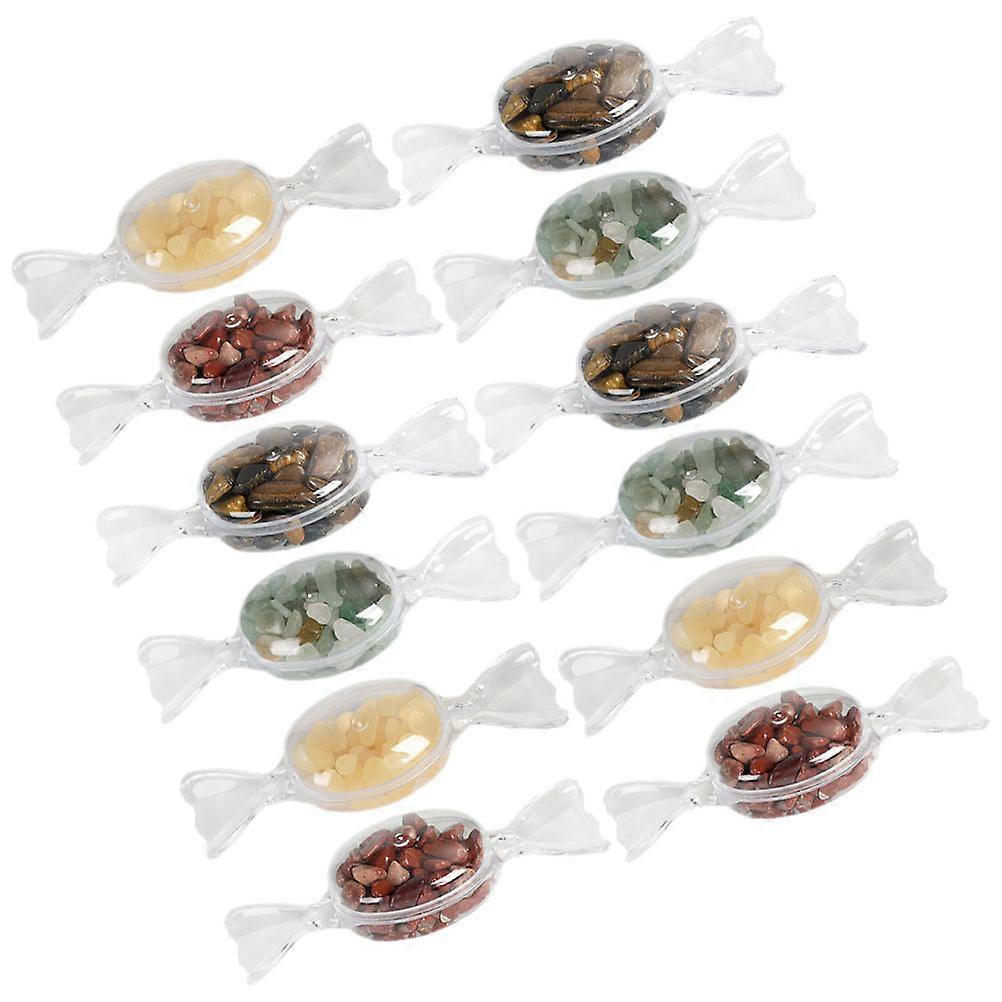 Desktop Candy Decor Plastic Candy Ornament with 4Pcs Crystal Stone