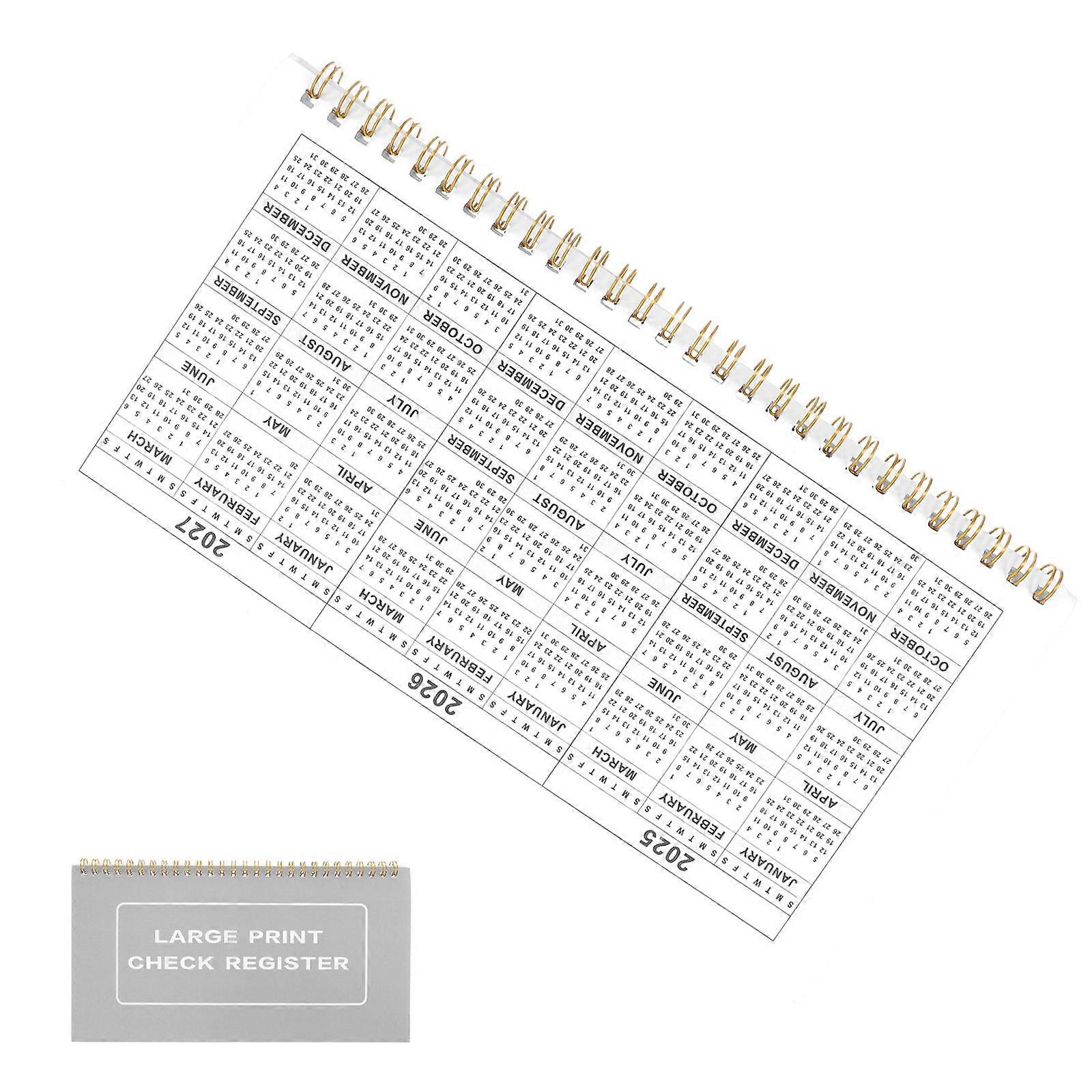 Checkbook Register Blank Ledger for Personal Checkbook 6Pcs with Calendar