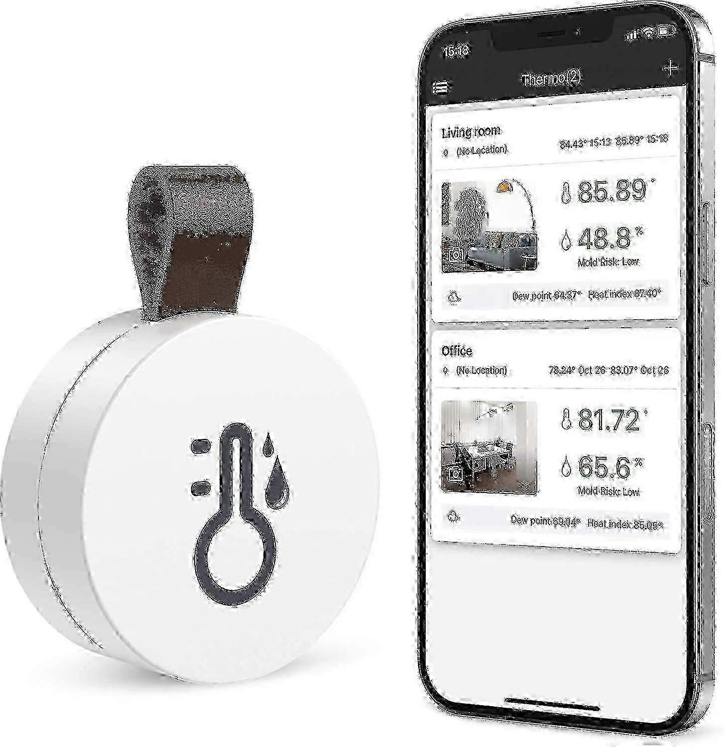 2025 Bluetooth thermometer hygrometer wireless mini data export ios android wine