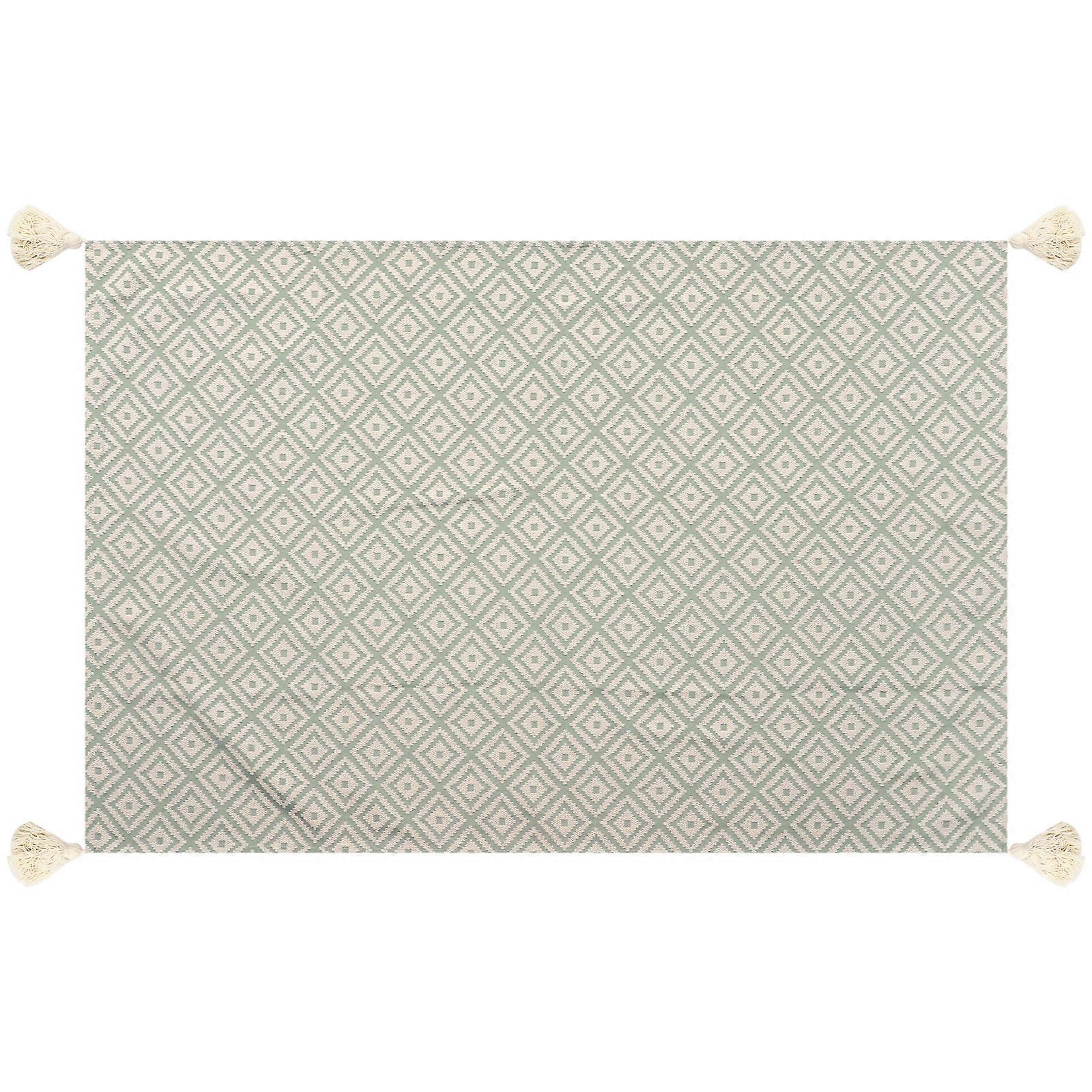 Decorative Blue Vintage Tablecloth for Home Use Rectangular 3Pcs