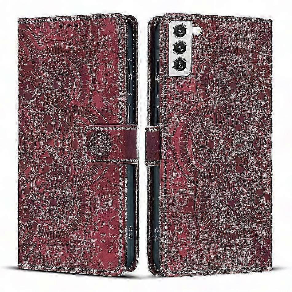 Frosted Leather Mandala Retro Smartphone Case