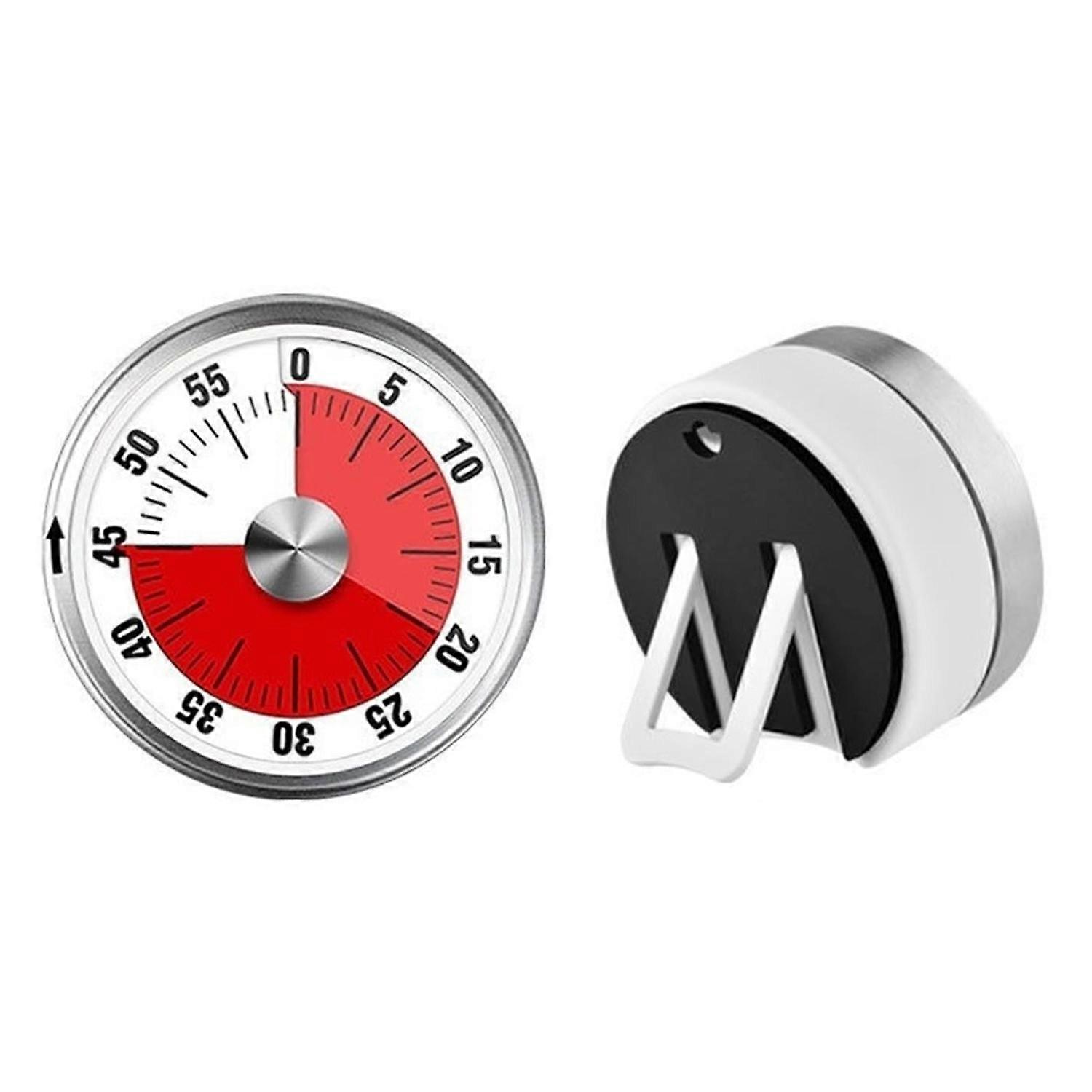 Mechanical Kitchen Timer with Stand/Magnetic Base Visual Countdown for Students/Cooking Loud Alarm