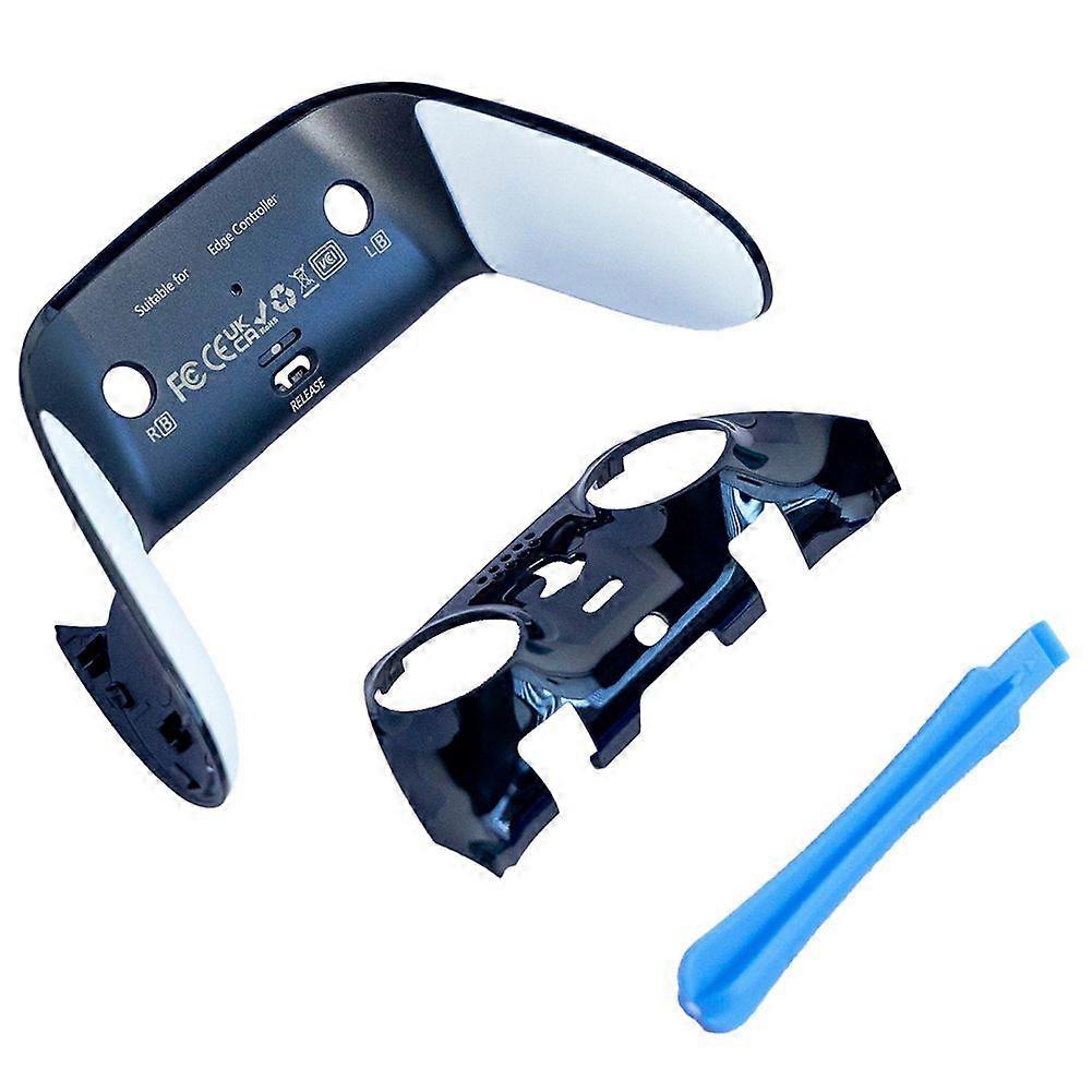 For PS5 Edge Top Bottom Decorative Trim Shell Replacement Front Back Clip Shell for PS5 Edge Wireless Controller White