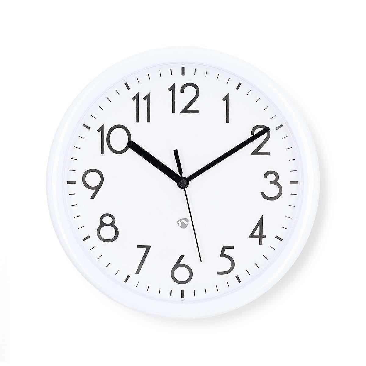Wall Clock | Diameter: 220 mm | Plastics | White