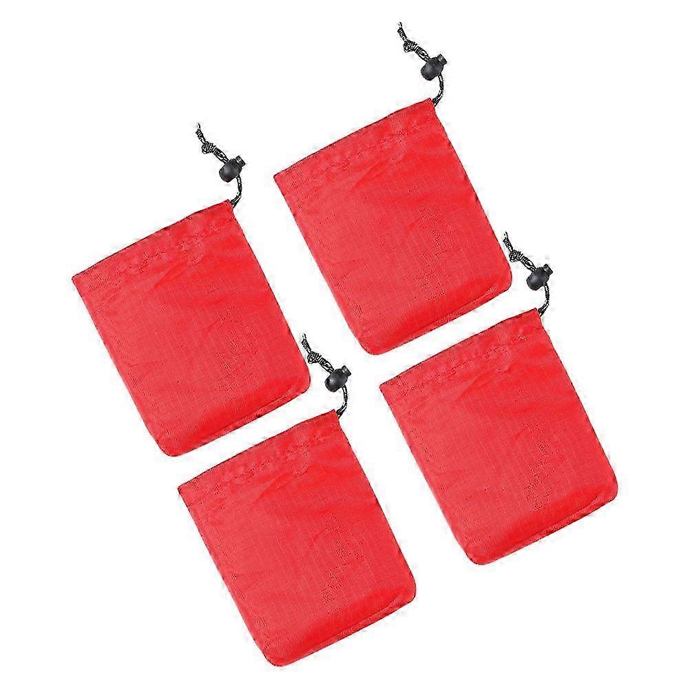 Drawstring Outdoor Storage Bags for Camping 4Pcs Polyester Organizing Pouches