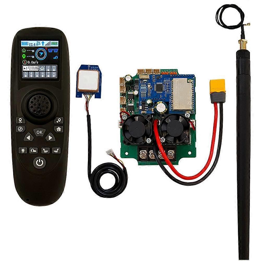 RX40P-TXG7 Colored Screen Display Brushless Net-Pulling Boat Remote Control Set Large Range 2000-Meter with GPS Module