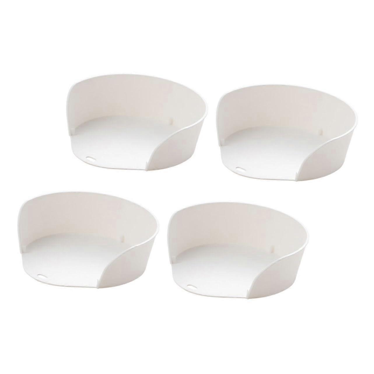 4pcs Japanese Serving Plate Set, Large Capacity Stackable Food Dish for Hot Pot and Buffet