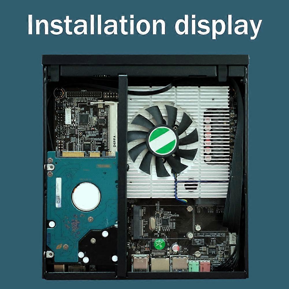 DX01 Thin Mini ITX Desktop Computer Chassis Thin Half Height Computer Chassis Portable Desktop Computer Case