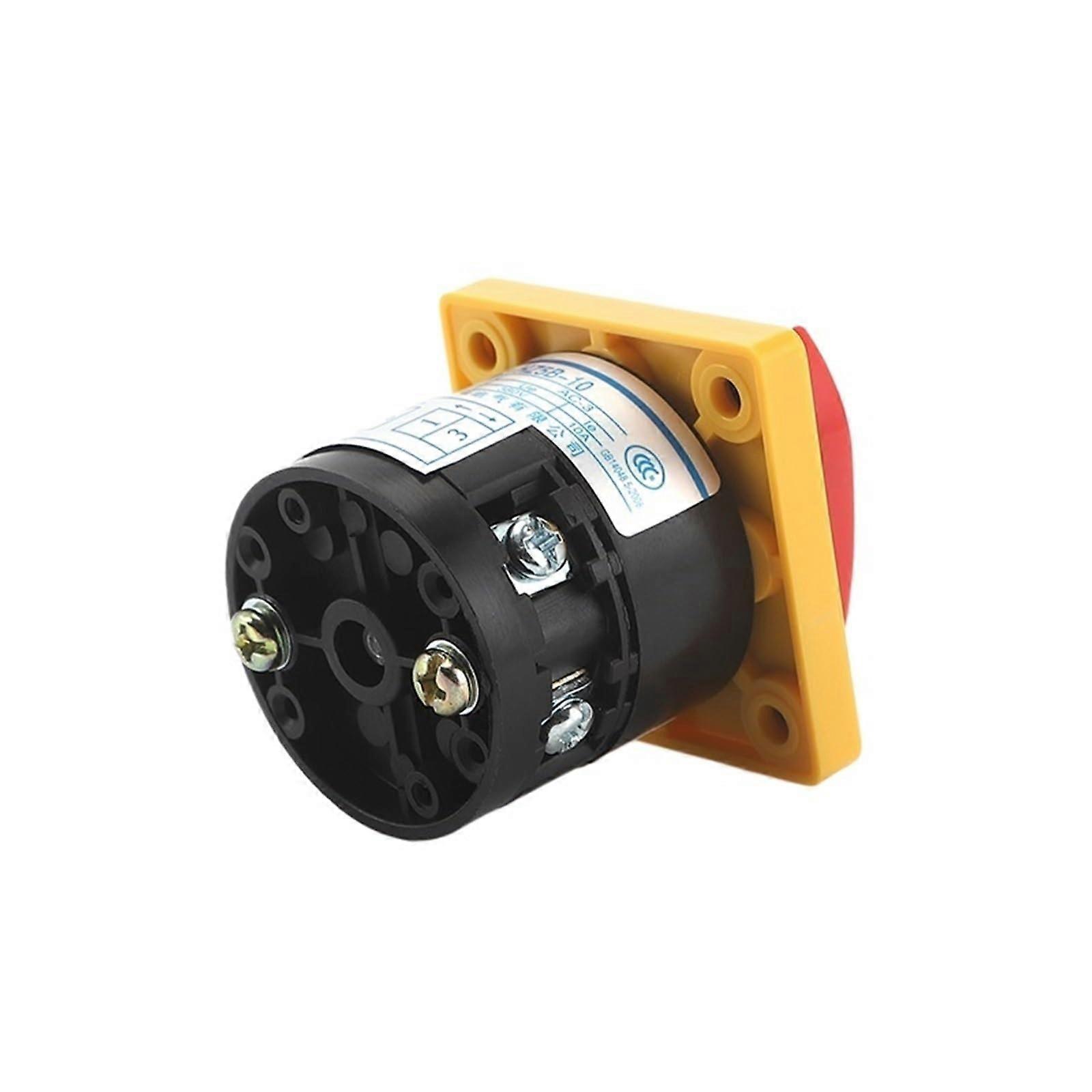 HZ5B10 D101.1 Three Position Rotary Changeover Switch 10A Single Pole Silver Contacts