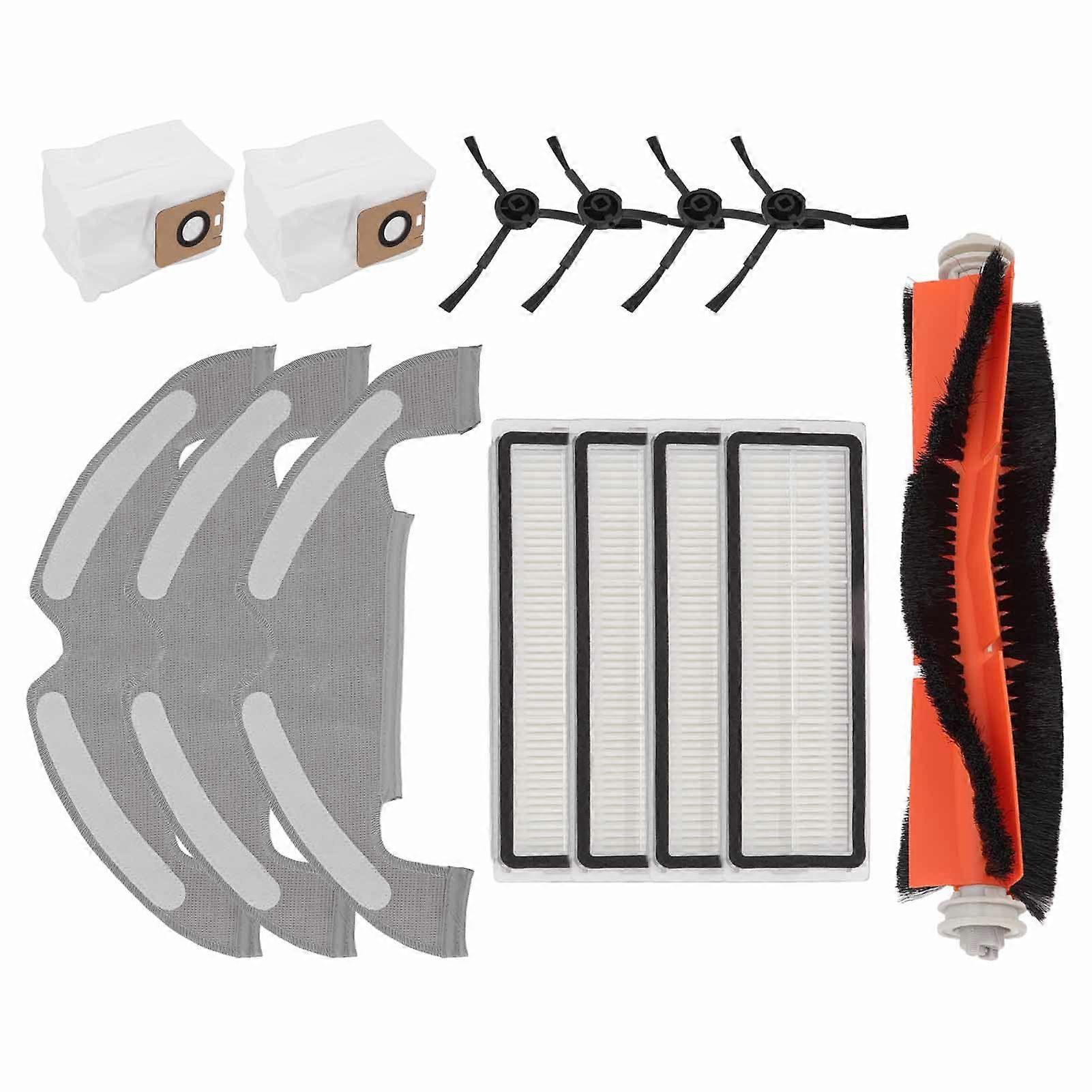 Robot Sweeper Accessory Set: Main Brush, Side Brush, Filter, Dust Cloth, Dust Bag Replacement for Dream L10plus