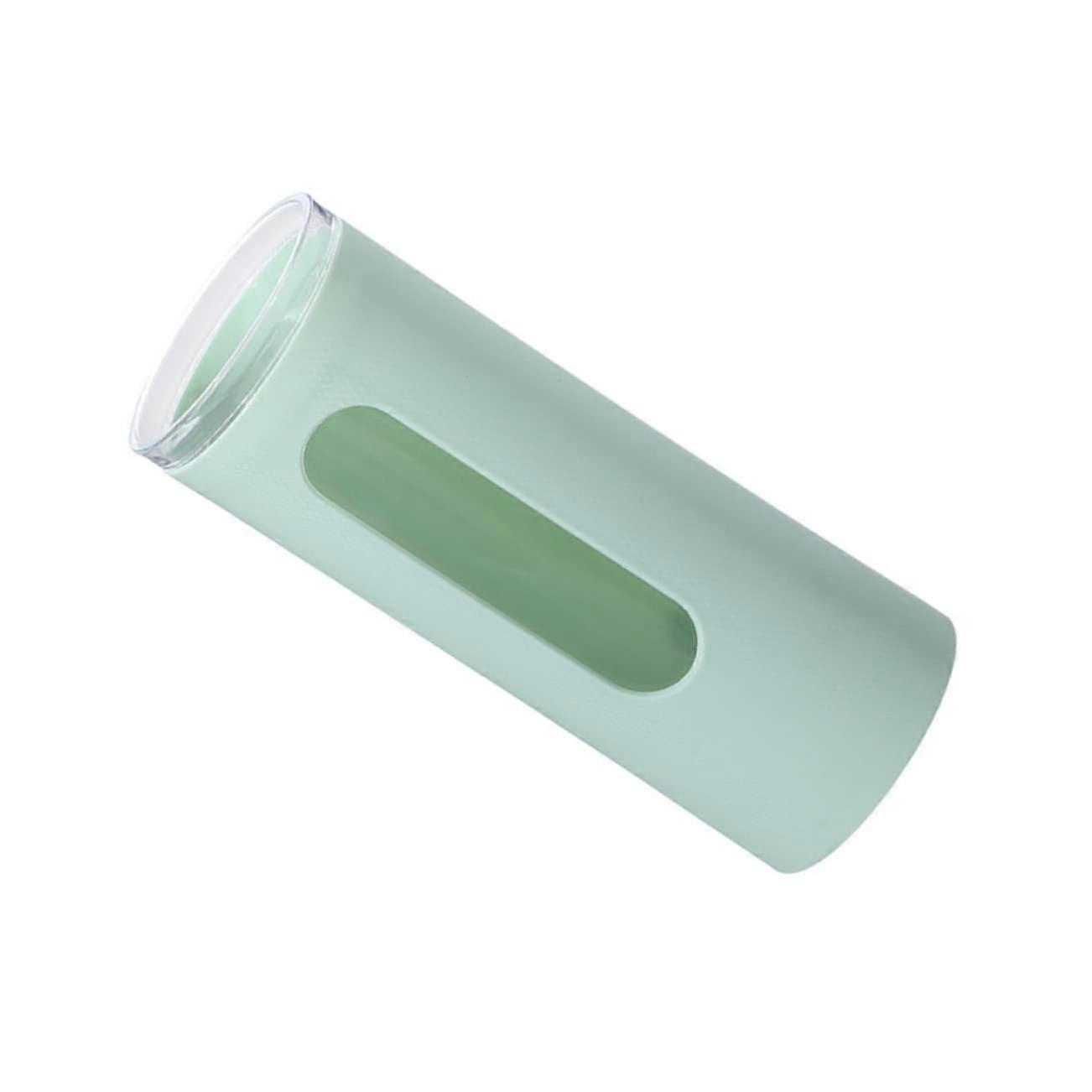 Wall Mounted Disposable Cup Dispenser with Dustproof Cover, NoDrill Installation, Green