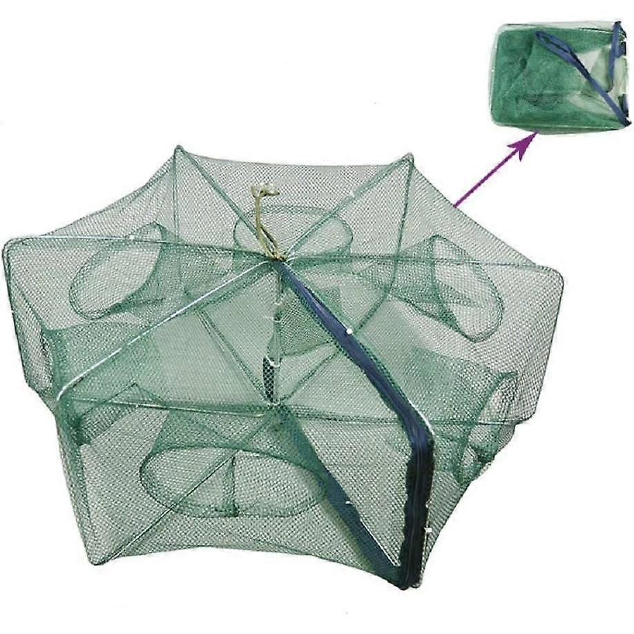 Portable Foldable Fishing Net, 6-Hole Hexagonal Cage