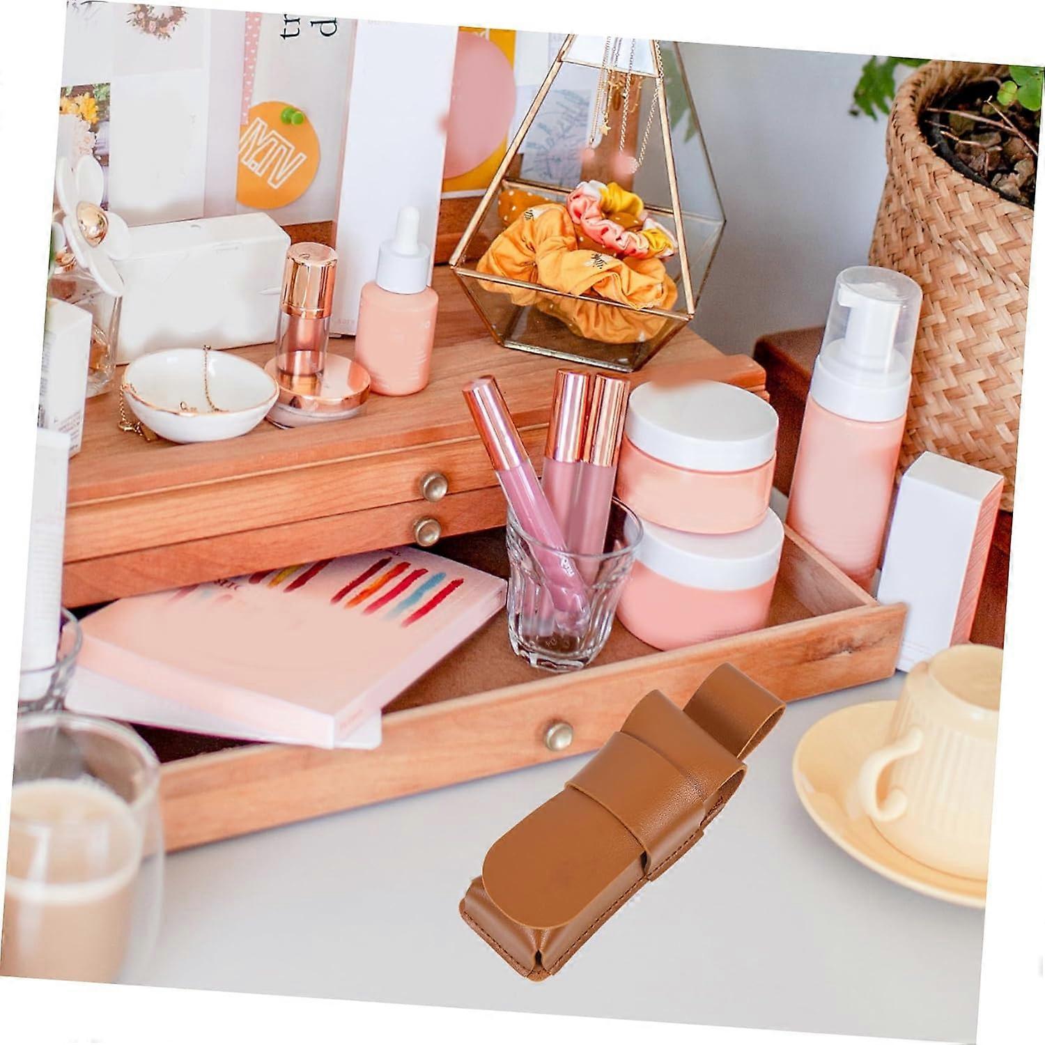 Leather Harmonica Case with Lid, Waterproof Shockproof Pouch for Blues Harp and Musicians