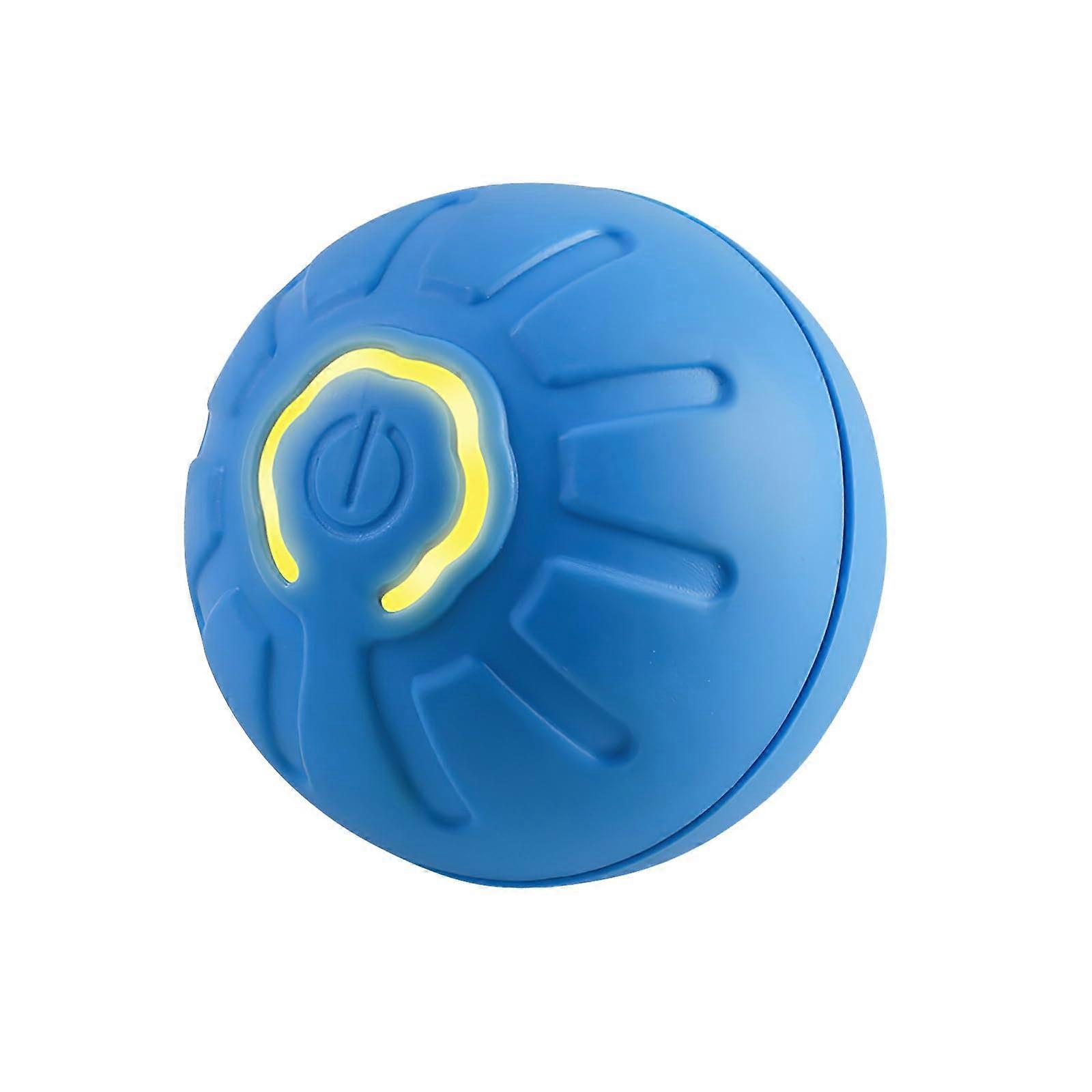 Interactive Dog Toy Ball with LED Light, Automatic Bouncing and SelfMoving, Rechargeable, Blue