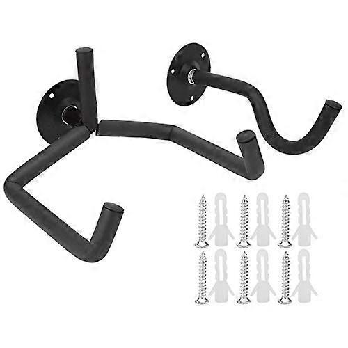 Guitar Wall Mount Hanger with Split Design, Durable Metal Hook for Guitar and Ukulele, Black