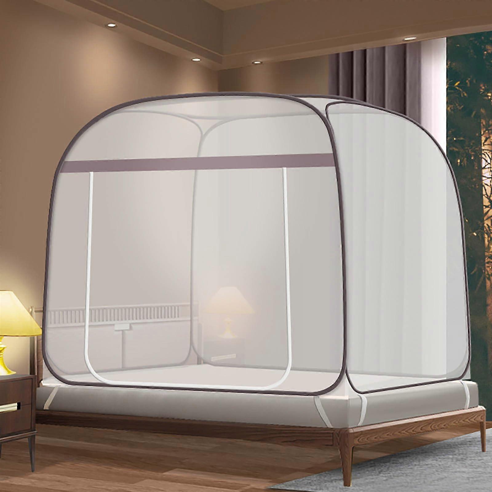 Mosquito Net for Bed with Dual Zipper Doors, Foldable Travel Design, Quick Setup, 120x200cm