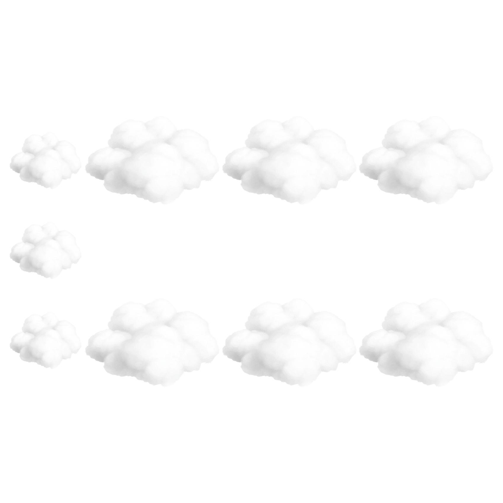 9PCS Clouds Decorations for Ceiling, Cotton Simulation Hanging Cloud Decoration, 3D Artificial Clou
