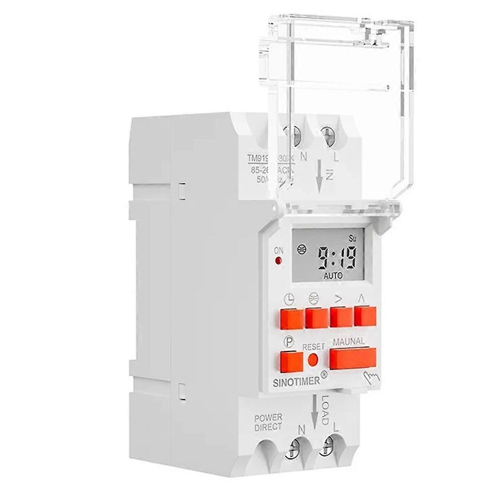 SINOTIMER Wide Voltage AC 85-265V Astronomical Time Switch Digital Astronomical Timer Switch 30A