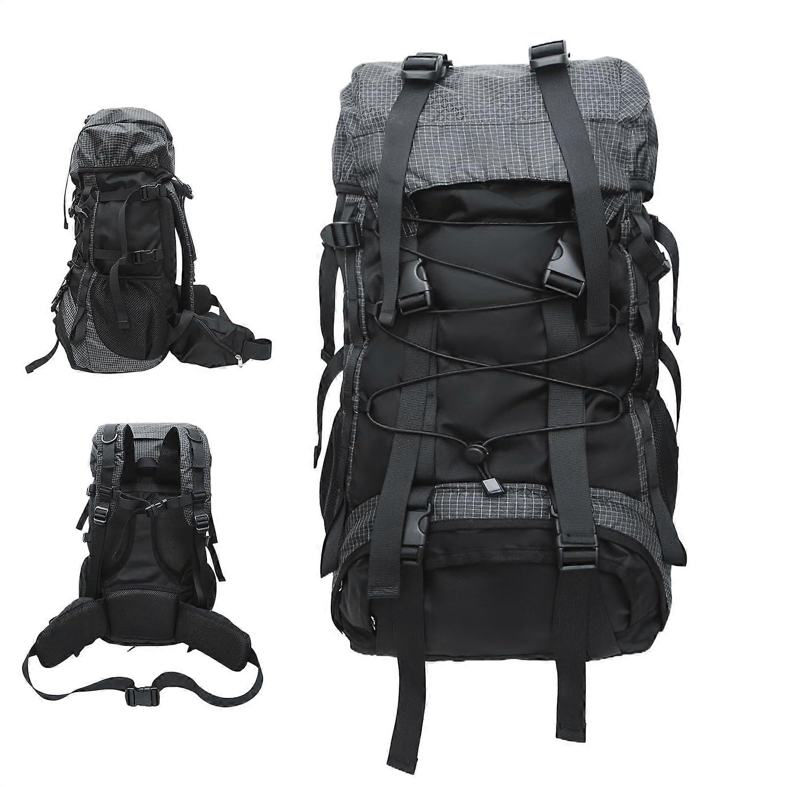 60L Waterproof Hiking Backpack with Internal Frame, Ergonomic Support and Multiple Compartments