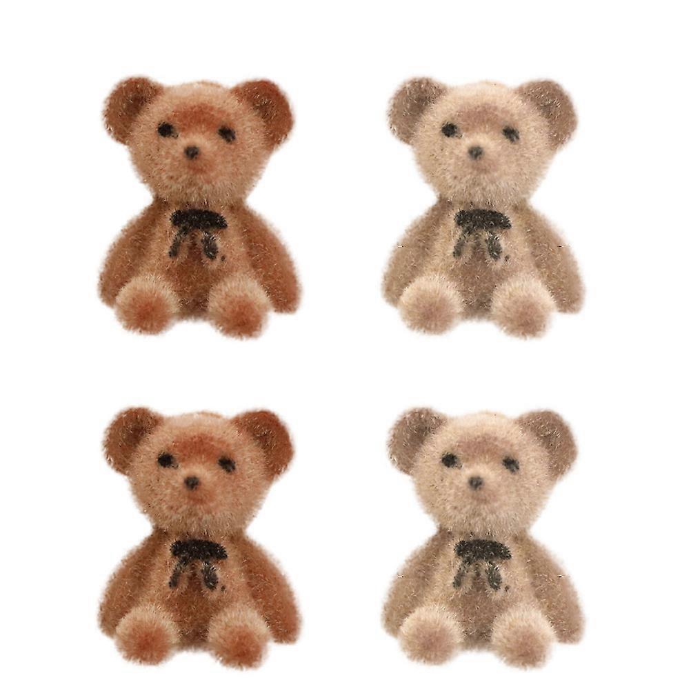 Mini Bear Bowknot Dolls Bag Accessory For DIY Projects Assorted Color 1 Set 4Pcs