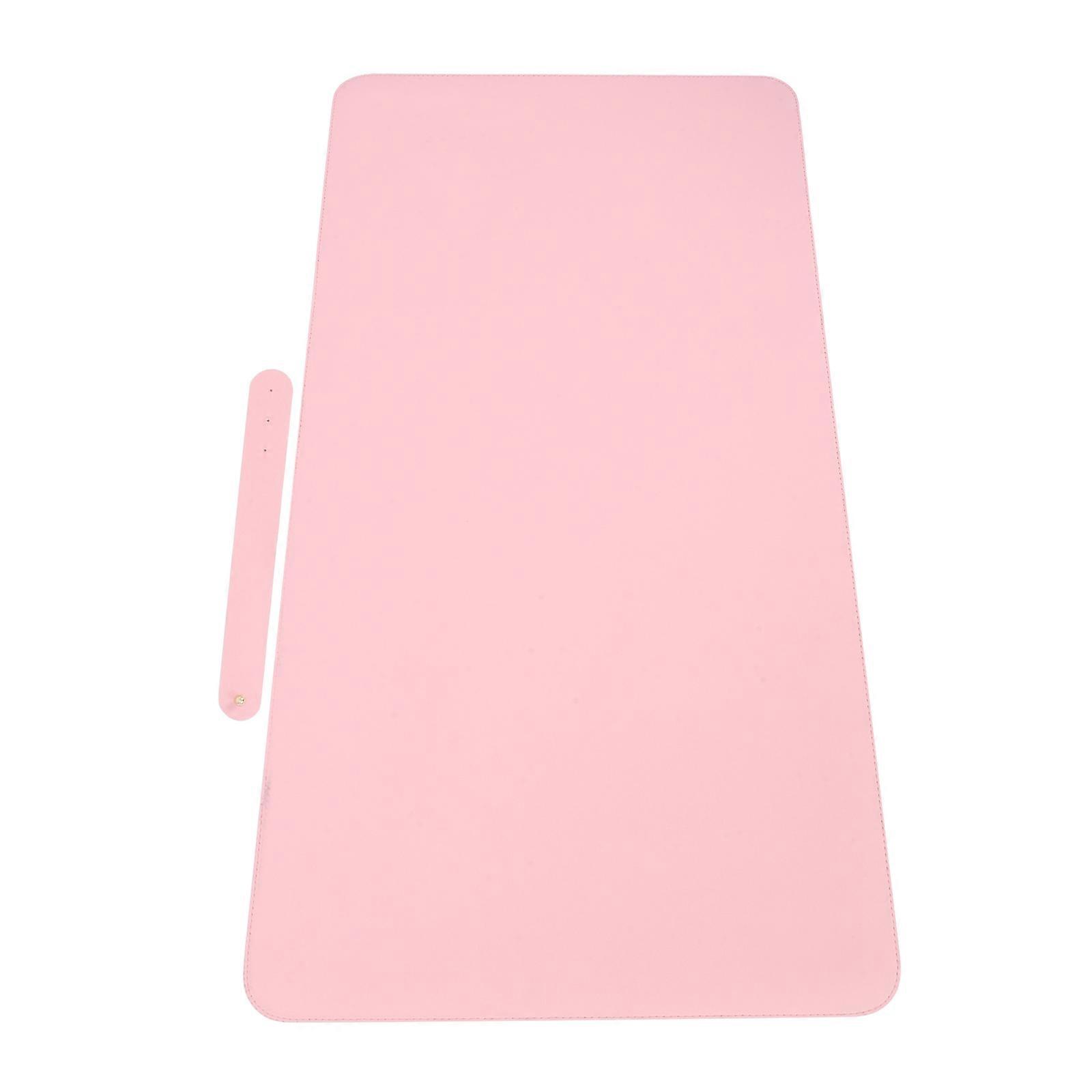 Pink Office Computer Desk Pad for Writing with Large Desk Protector Mat