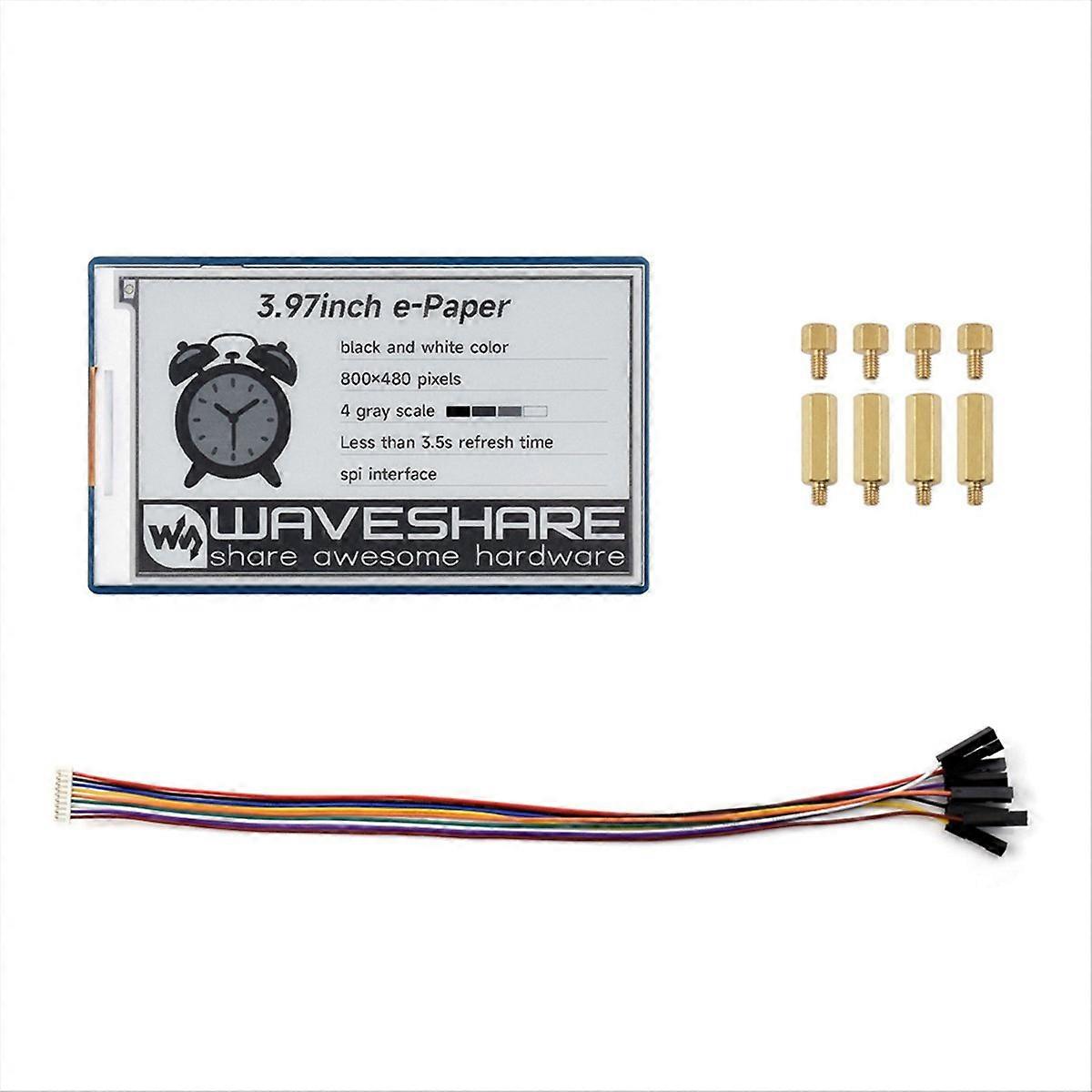  3.97 Inch E-Ink Display HAT+ 800x480 for 