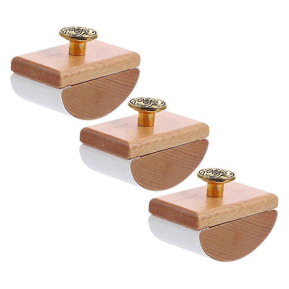 Wooden Rocking Ink Absorber Antique Calligraphy Tool 3Pcs for Study