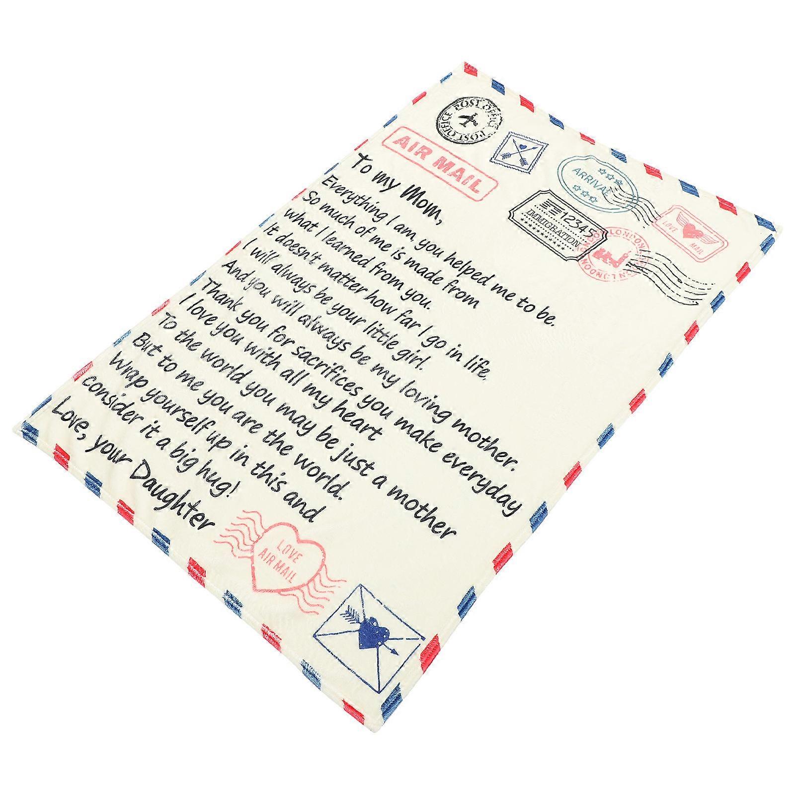 Envelope Pattern Blanket Gift Set for Mom Multifunctional 4Pcs Pack