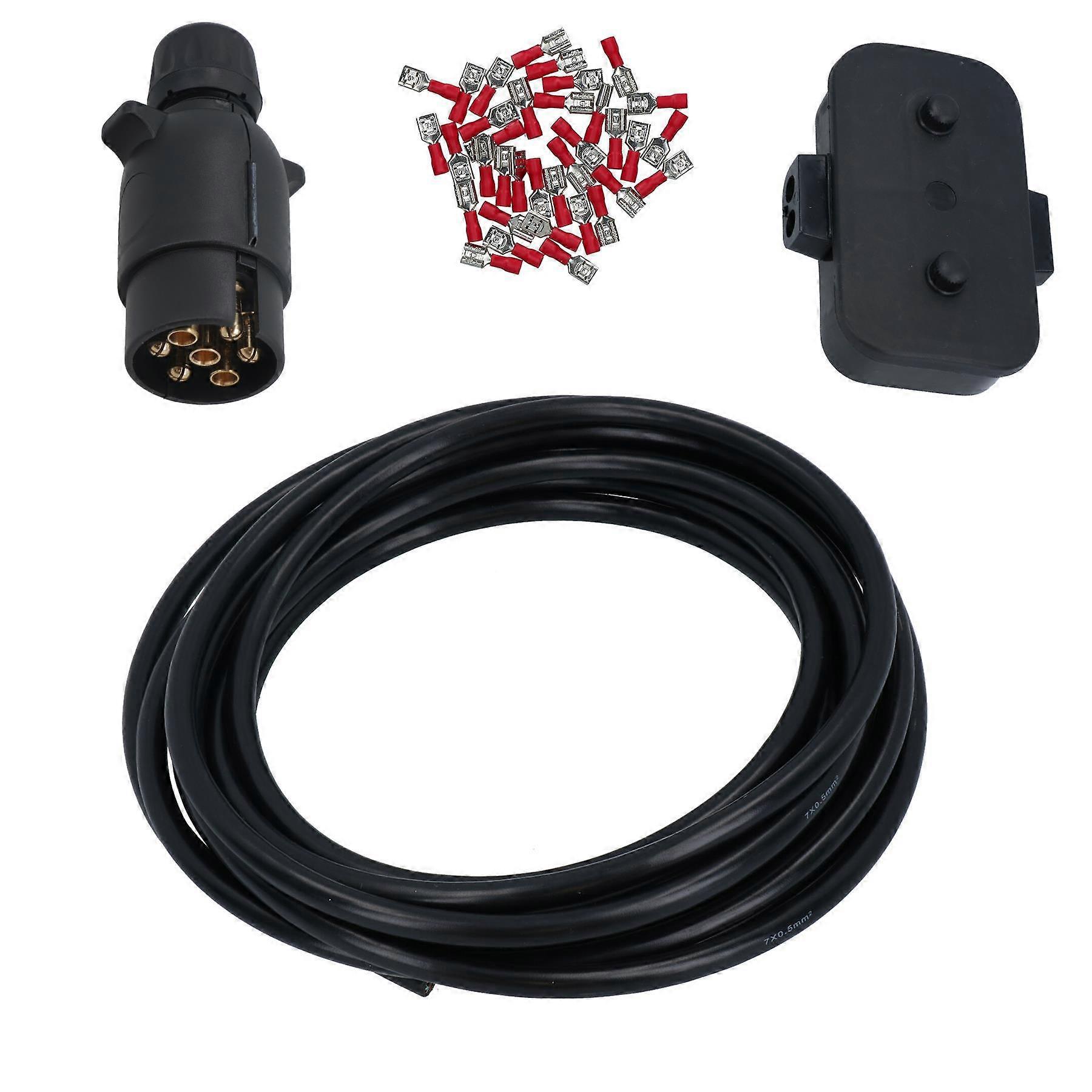 Trailer Light Electrics Rewire Kit Plug, Junction Box, 10m Cable Wire Terminals