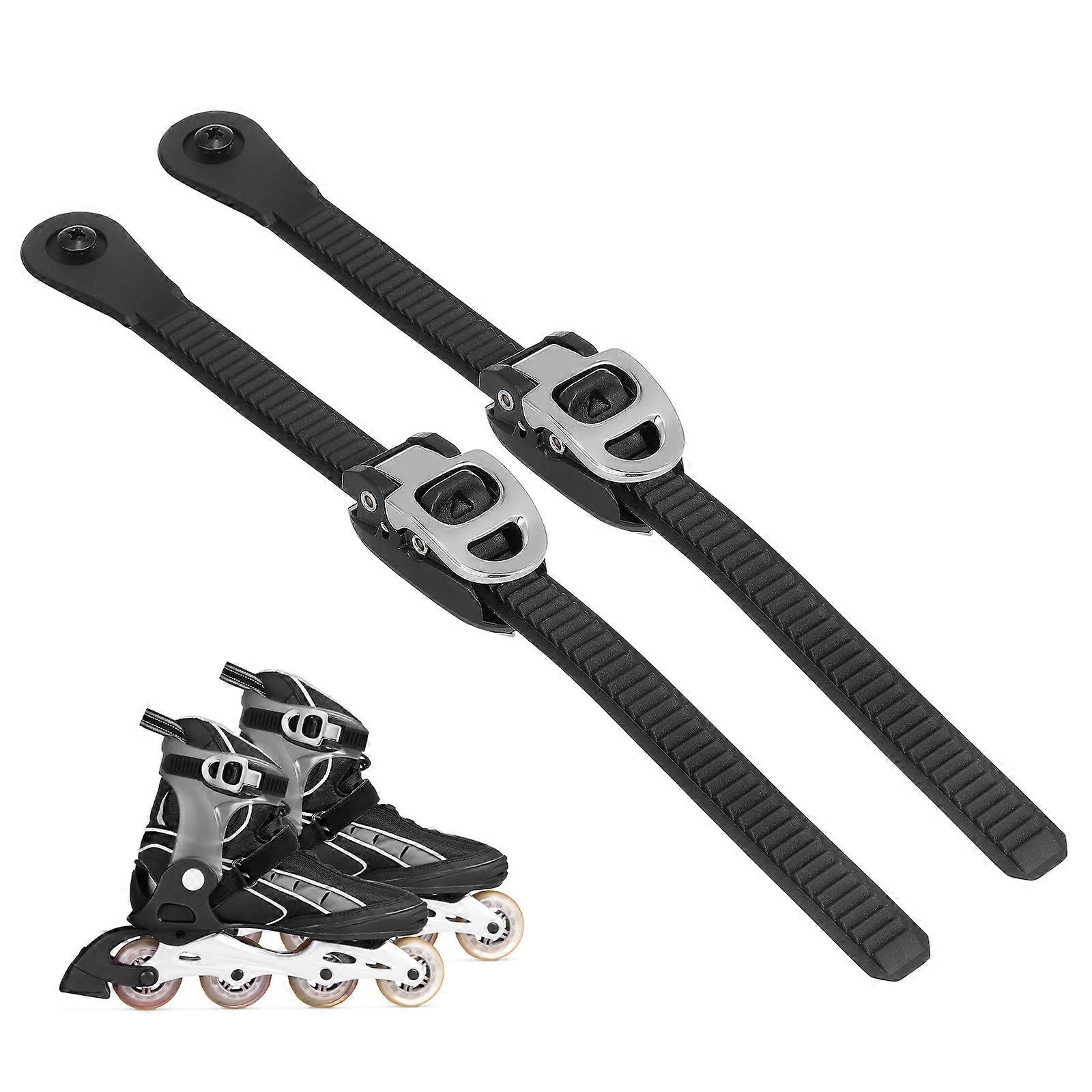 Roller Skate Strap Buckle Strap for Roller Skates 2Pcs Black PP Material