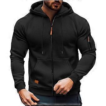 Hoodies for Men with Pockets Full Zip Long Sleeve Lightweight Fall Sweatshirt Sports Hooded Jacket, XXXL