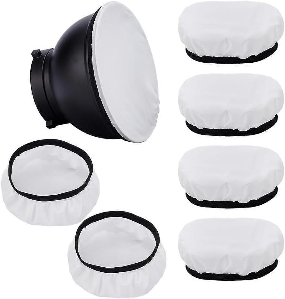 6 Pack Diffuser Lamp Sock Soft Light Cover Polyester Light Diffuser Sock Reflector Ring 5.71in Diameter Lampshade Reflector