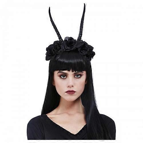 Smiffys Demon Horns Flower Headband