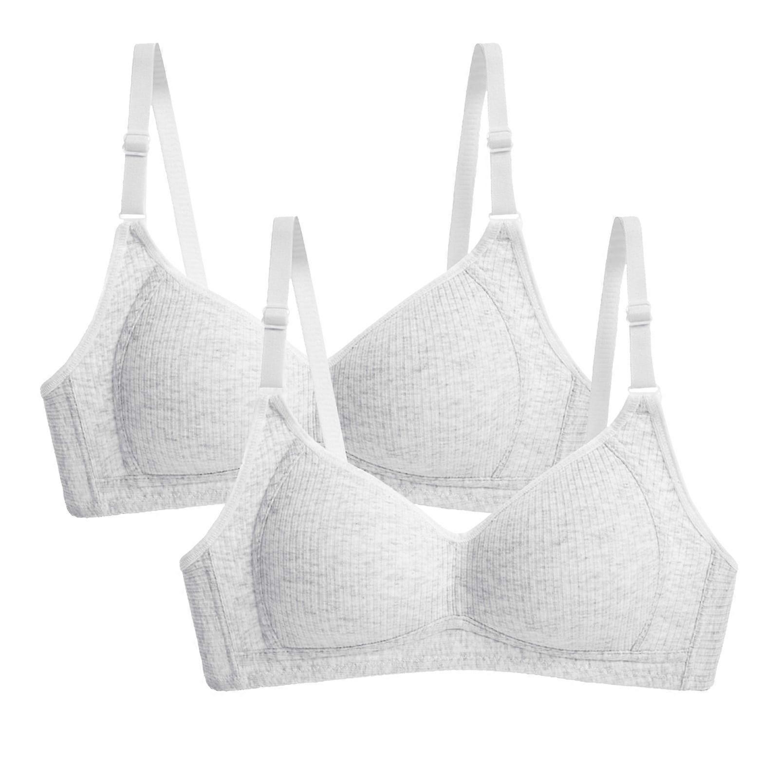 KDFJPTH Push-Up Solid Wireless Bra 2-Pack
