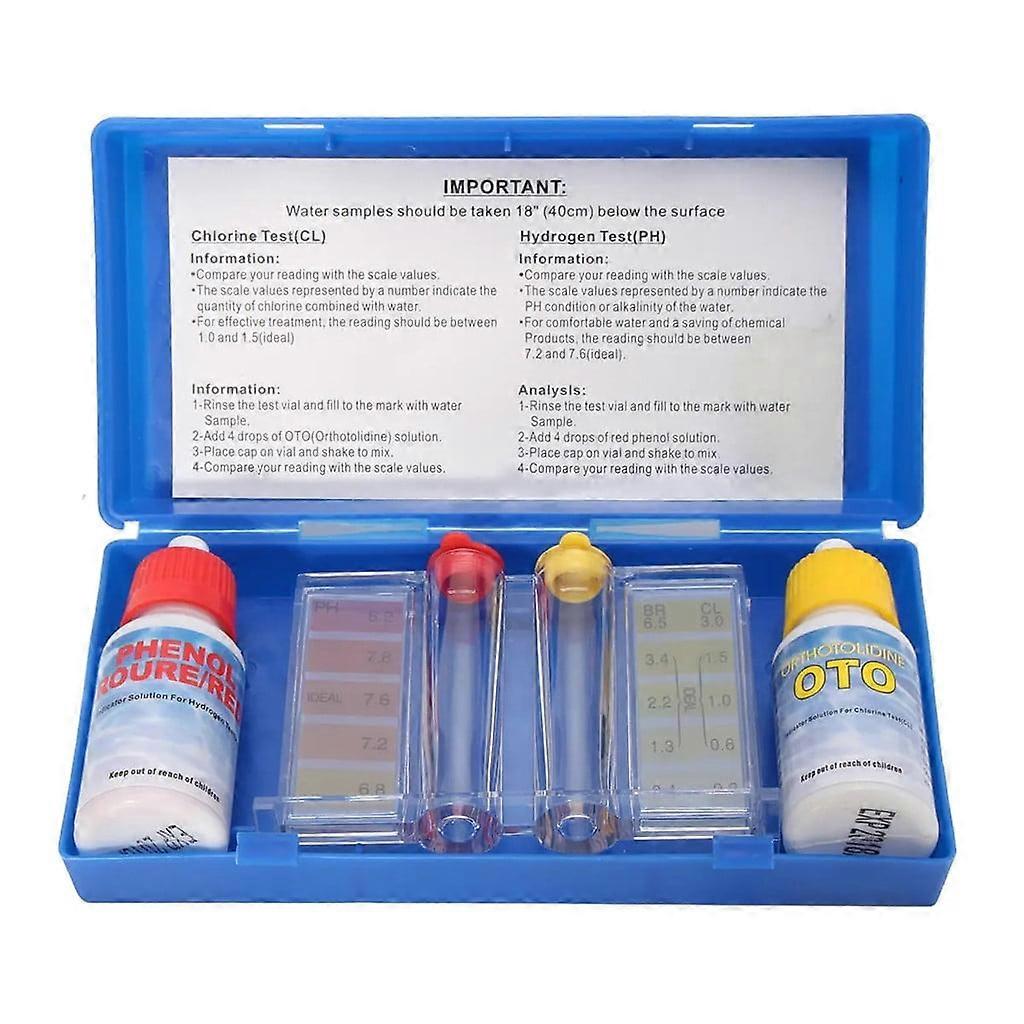 Portable Ph Water Quality Test Kit Swimming Pool Spa Test Indicator 2PC