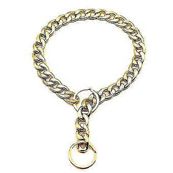 Collier de sécurité pour animaux de compagnie, chaîne épaisse en or, collier réglable pour chien, colliers punk plaqués or