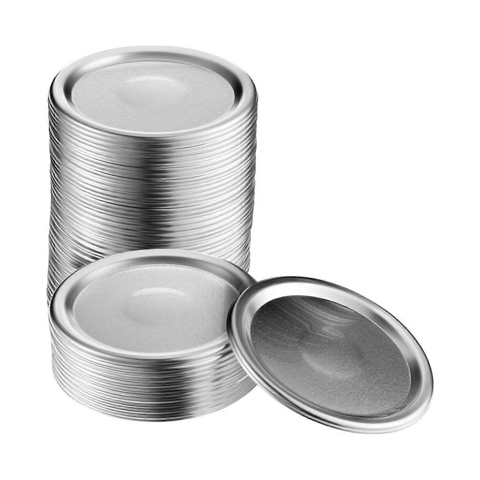 24pcs Leak Proof Secure Mason Storage Solid Caps Mason Canning Jar Lids
