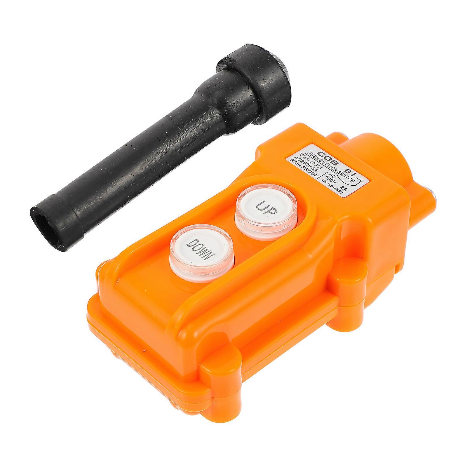 Crane Controller Lifter Durable Up Down Control 1Pcs Orange Plastic Material