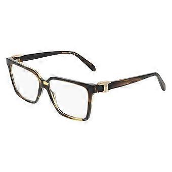 Eyewear Frames FERRAGAMO SF3059 323 KHAKI HORN 56/14/145 FEMALE