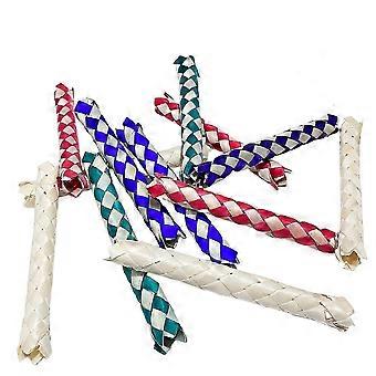SHVY-25 stuks Chinese vingerklemmen, klassieke bamboe vingerklemmen, vogelkauwspeelgoed, leuk voor verjaardagsfeestjes en als vulling voor goodiebags (5 kleuren)