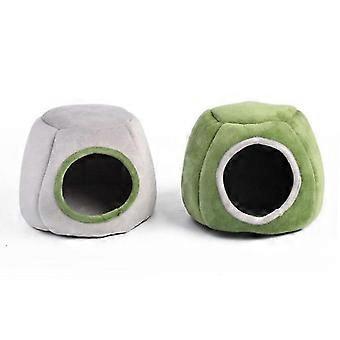 Lot de 2 petits lits pour cochons d'Inde, cachettes lavables, accessoires pour cage, pour cochons d'Inde, chinchillas, hamsters, hérissons - Épais, L