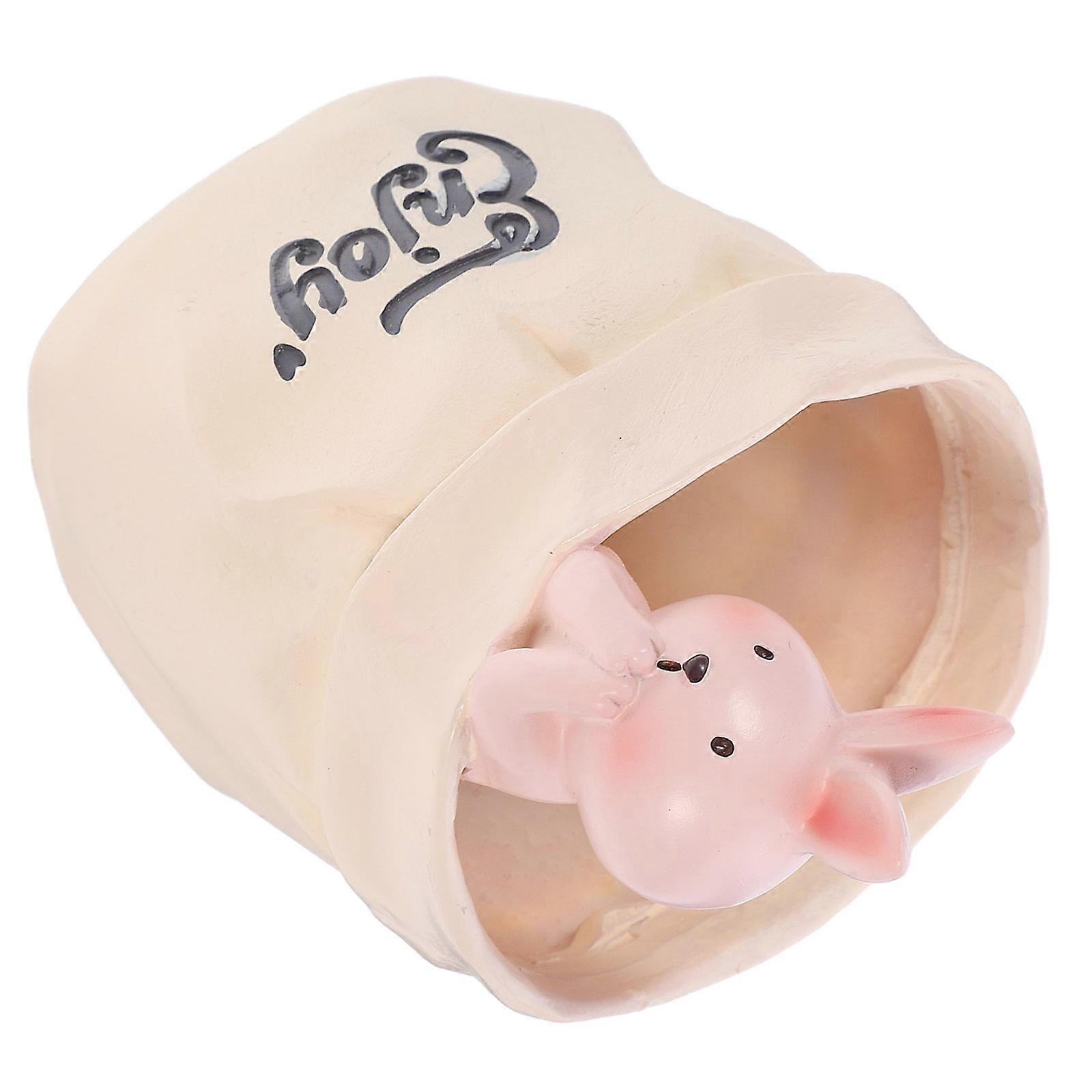 Rabbit Paper Bag Pen Holder Decorative Multi-Function Pen Organizer