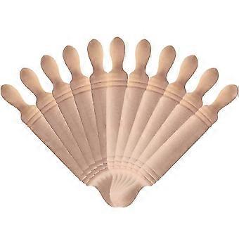 Rolo de madeira para massa de pão, com 30 miniaturas de brinquedos para brincar de faz-de-conta.