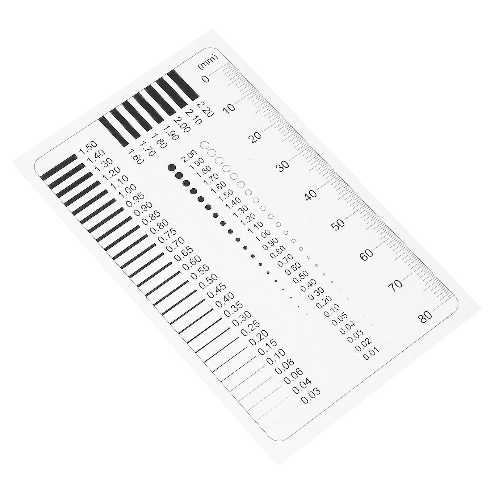 High Precision SEC Size Estimation Chart Transparency Defect Diameter Area Measure Tool for Accurate Measurements Craft Tools