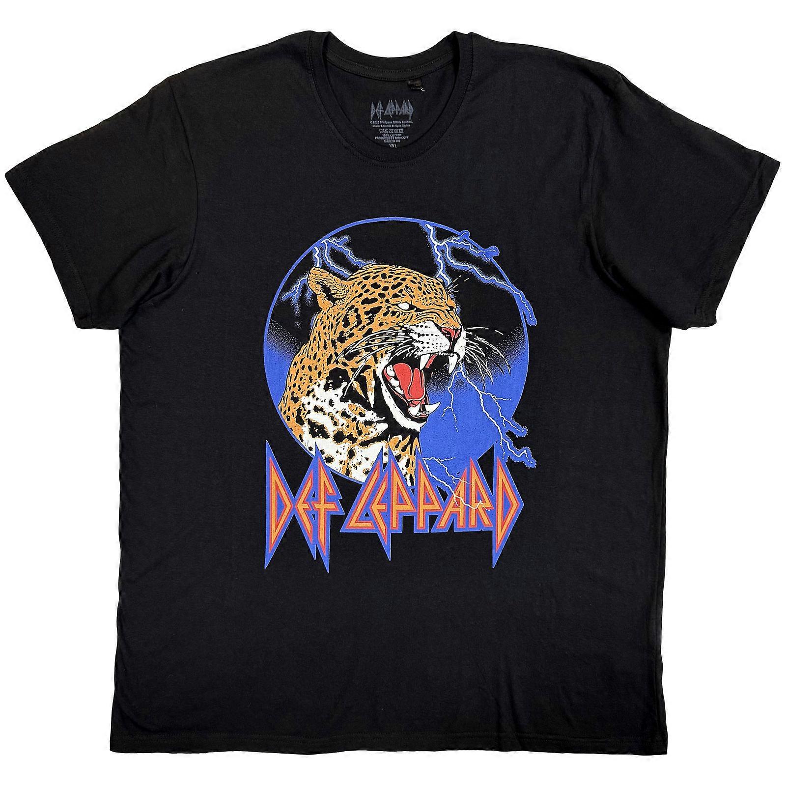 Def Leppard Unisex T-Shirt: Lightning Leopard