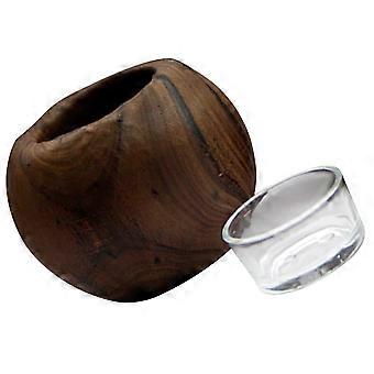 Stand de lumière de thé en bois Bougeoir Vintage Style Bougeoir Stand Bougie Décorative Bougie Burning Cup