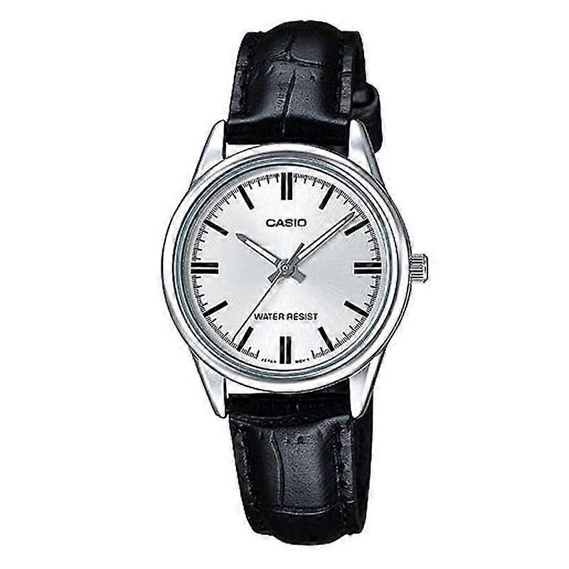 CASIO COLLECTION ONLY TIME LADY, LEATHER - WHITE