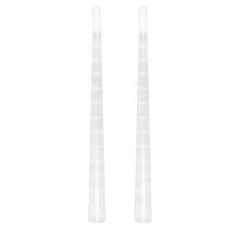 Conjunto de 2 capas telescópicas para guarda-chuva, bolsa portátil para guardar guarda-chuvas, capa impermeável para viagem, estojo de plástico reutilizável para guarda-chuvas longos, branca.